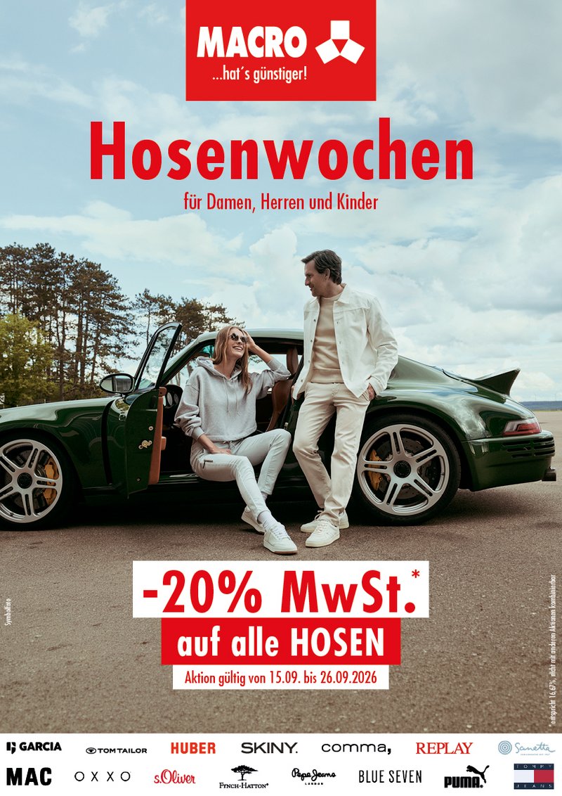 Lange Hosen, kurze Preise. Die Hosenwochen sind zurück!