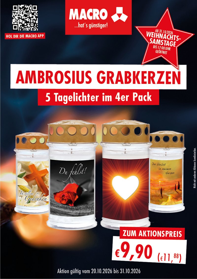 Rechtzeitig vor Allerheiligen: Ein Licht, das lange leuchtet.
